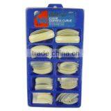 100 x Long Acrylic Nail Art False Fake Nail Tips Beige/Natural thumbnail-1