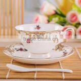 European Style Bone China Coffee Cup and Saucer Set thumbnail-5