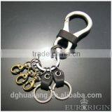 PPK12001 Genuine Custom Leather Keychain With Big Carabiner