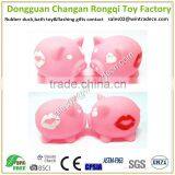 Heart Print Logo Rubber Squeak Pig Toy Make Sound thumbnail-2