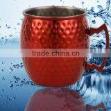 550 ml Hammered Red Moscow Copper Mugs,mule Mug Can Holds Vodka thumbnail-1