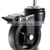 C2 Series 100 mm Threaded Double Ball Bearing High-Temp. Nylon Caster Nylon wheel