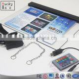 Plexiglass 7 Colors Changing Led Lit Sign With Picture / Engrave Logo in Sign With Remote Controller