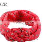 Children's Hair European Female Baby Knitting Cross Hair Band Cotton Elastic Headband Hand Knot of Peace thumbnail-3