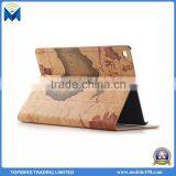 World Map Pattern Folding Leather Flip Wallet Case for IPad Pro With Wake UP and Sleep Function