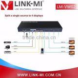 LINK-MI LM-VW02 1in4out (USB/VGA/AV/HDMI) to HDMI 1X4 Converter Splitter/matrix HDMI 2x2 3x3 LED Video Wall Controller thumbnail-6