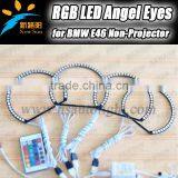 E46 Non-projector 131mm 145mm RGB LED Angel Eyes Halo Ring,Color Changing Angel Eyes for BMW