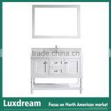 48" White Soild Wood Cabinet Used Bathroom Vanity With Cupc Basin