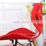 Morden Home Furniture Plastic Dining Room Chair With Wood Legs thumbnail-6