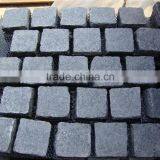 black granite cobble stone mat