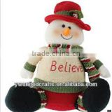 Fashion design High Quality lovely Christmas snowman plush toy