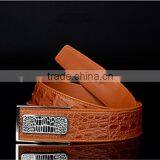 Genuine Crocodile Leather Belts for Men Classsic Buckle Belt Brown thumbnail-2