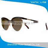 French Eyeglass Frames Brown Glasses Sun Metal Sunglasses Polarized thumbnail-1
