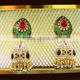 Big Stone Jhumka Earrings thumbnail-1