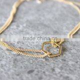 New Stainless Steel Plated Gold Bracelet Jewelry Design for Girls thumbnail-3