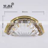 Clear Gilded Finish Zinc Alloy Cabinet Real Glass Knobs