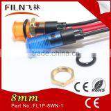 Plastic Waterproof 8mm 230v Yellow Blue Red Green White Led Motorcycle Signal Light thumbnail-2