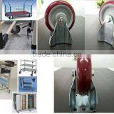 JY-501|red Polyurethane Double Brake Heavy Duty Caster Wheels thumbnail-5