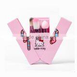New Arrival! 8pcs Hello Kitty Makeup Brushes Professional Pink Plastic Handle Synthetic Hair Makeup Brush Set With Mirror thumbnail-3