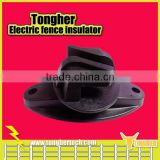 Nail on insulator for farm electric fence post