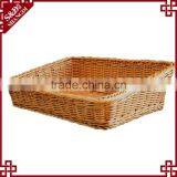 S&D Food Grade Hot Selling Poly Rattan Rectangle Handmade Washable Fiber Storage Plastic Fruit Tray thumbnail-4