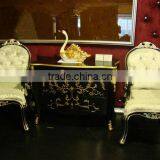 Antique European Wooden Dining Room Armchair in White Color thumbnail-1