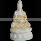 Small Marble Sitting Statue of Kwan-yin thumbnail-1