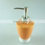 Orange Ceramic Bathroom 3 Set With Lotion Dispenser, Toilet Brush Holder, Tumbler Accessory thumbnail-4