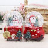 Christmas promotional gift 2016 resin snowman snow globe