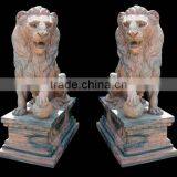 Marble Standing Lion Statue For Garden / Outdoor Use thumbnail-4