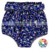 Bowknot Floral Cotton High Waist Shorts Baby Girls Summer Bubble Shorts thumbnail-1