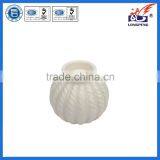 Eco-Friendly Elegant White Knitted Decorative Ball Candle Holders,Ceramic Tealight Candle Holders thumbnail-1