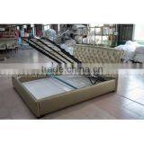 IN STOCK NOW King Size Bronze Leather Bed Room Furniture With Storage thumbnail-1