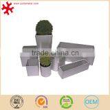 Rectangular Outdoor Stainless Steel Trough Planter Flowerpot thumbnail-1