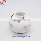 Factory Price Home Decoration White Ceramic Hurricane Lamp thumbnail-1