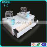 White Acrylic Drawer Box of Hotel Toiletries Organizer thumbnail-1