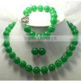 Fashion Jade Necklace Bracelet Earring Set thumbnail-1