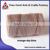 Quality Orange and Sky Blue Coloured Original Cotton Bakers Twine Double Colour Bakers Twine thumbnail-1