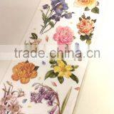 Rose & Lily Design Sticker, Classic Decorative Shinny Glitter Sticker thumbnail-1