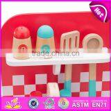 New Design Children Play Kitchen Set Wooden Pretend Play Toys for Kids W10C285 thumbnail-6