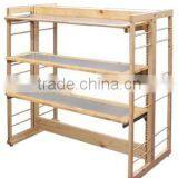 Pine Wood Flat With Hanging Way Kids Clothes Hangers Wholesale