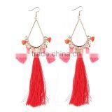 Bohemian Jewelry Long Colorful Tassel Charms Earrings for Women thumbnail-2