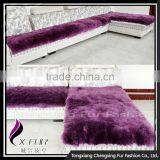 CX-D-111 Customize Design Genuine Sheepskin Lamb Fur Fur Blanket thumbnail-2