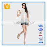 2016 Fashion Lady Sexy See Through Chiffon Sleeveless Blouse thumbnail-1