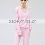 2016 Fashion Spring Sets Thin Fleece/new Sport Loose Bomber Pull Over Fleece/big Collar Pink Rose Fleece thumbnail-5