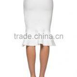 MGOO New Arrival Cotton White Mermaid Skirt For Women High Waist Stretch Black Dress For Women thumbnail-5