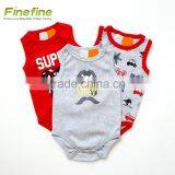 Eco Friendly Baby Clothes Unisex Sleeveless Organic Baby Romper thumbnail-1