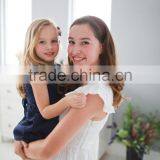 Cotton Floral Embroidered Summer Frock Designs Mom And Daughter Dress Matching thumbnail-1