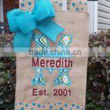 Personalized Embroidered Burlap Garden Flag thumbnail-3