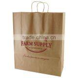 USA Made Natural Kraft Shopping Bag - Dimensions Are 16" x 6" x 19.25" and Comes With Your Logo. thumbnail-1
